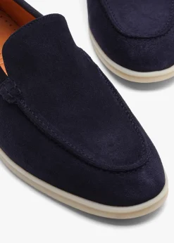 Fashion DANIEL Men’s Soro Navy Suede Loafers