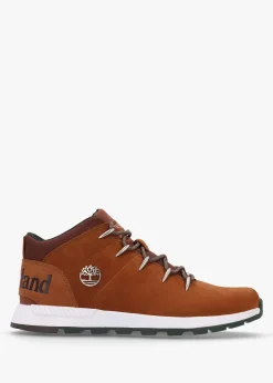 New TIMBERLAND Men’s Sprint Trekker Lace Up Rust Nubuck Mid Top Trainers