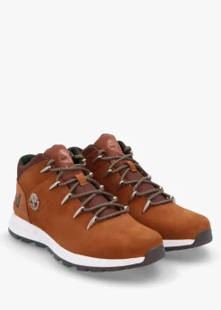 New TIMBERLAND Men’s Sprint Trekker Lace Up Rust Nubuck Mid Top Trainers