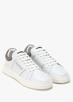 Fashion VALENTINO SHOES Men's Stunny White Smoke Grey Leather Trainers