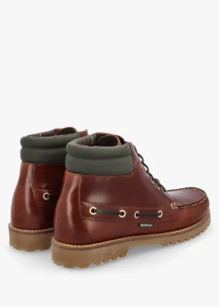 Sale BARBOUR Men’s Tiller Mahogany Leather Ankle Boots