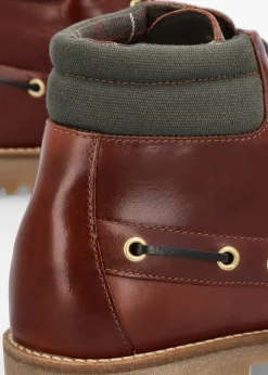 Sale BARBOUR Men’s Tiller Mahogany Leather Ankle Boots