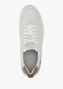 Best Geox Men’s U Deiven Off White Anthracite Leather Trainers