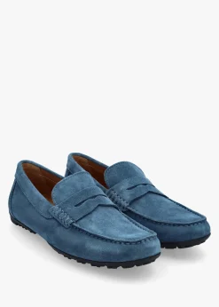 Discount Geox Men’s U Kosmopolis + Grip Dark Avio Suede Loafers