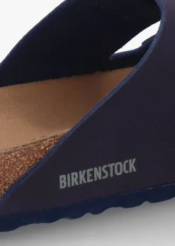 Hot BIRKENSTOCK Men's Vegan Arizona Desert Dust Indigo Blue Birko-Flor Two Bar Mules