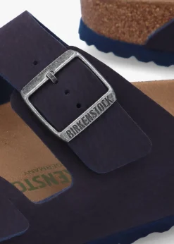 Hot BIRKENSTOCK Men's Vegan Arizona Desert Dust Indigo Blue Birko-Flor Two Bar Mules