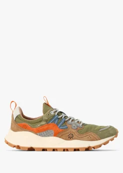 New FLOWER MOUNTAIN Men’s Yamano 3 Military Suede & Nylon Trainers