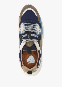 Clearance FLOWER MOUNTAIN Men’s Yamano 3 Uni Blue Suede & Nylon Trainers