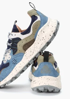 Clearance FLOWER MOUNTAIN Men’s Yamano 3 Uni Blue Suede & Nylon Trainers