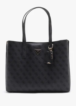 Sale GUESS Meridian Girlfriend Coal Logo Tote Bag