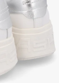 Best ASH Mody White Silver Nappa Leather Chunky Trainers