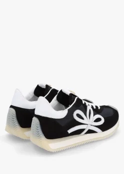 Clearance DANIEL Movie Black & White Suede Runner Trainers
