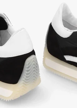 Clearance DANIEL Movie Black & White Suede Runner Trainers