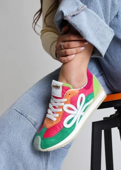 Best DANIEL Movie Multicoloured Suede & Nylon Runner Trainers