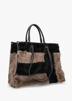 Hot MY BEST BAG Multicoloured Faux Fur & Leather Tote Bag