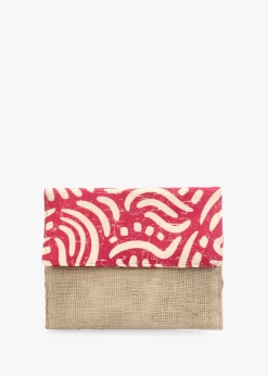 Fashion BLE Multicoloured Pink Envelope Clutch Bag