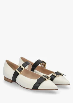 New DANIEL Nancy White Leather Pointed Toe Pumps