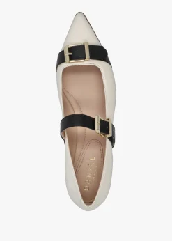 New DANIEL Nancy White Leather Pointed Toe Pumps