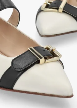 New DANIEL Nancy White Leather Pointed Toe Pumps