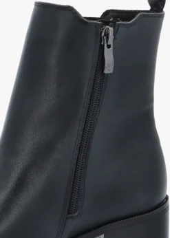 Hot CAPRICE Navy Leather Block Heel Chelsea Boots