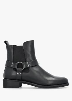 New MODA IN PELLE Palanne Black Leather Chelsea Boots