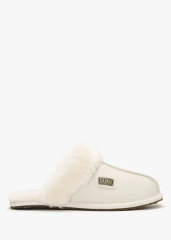 Online AUSTRALIA LUXE Pale Leather Sheepskin Closed Mule Slippers
