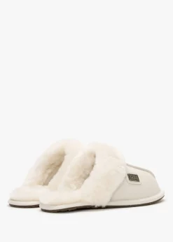 Online AUSTRALIA LUXE Pale Leather Sheepskin Closed Mule Slippers