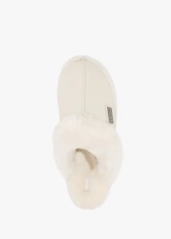 Online AUSTRALIA LUXE Pale Leather Sheepskin Closed Mule Slippers