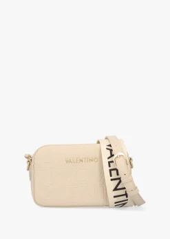 Sale VALENTINO BAGS Pansy Ecru Logo Camera Bag