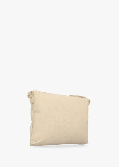 Online VALENTINO BAGS Pansy Logo Top Zip Ecru Cross-Body Bag