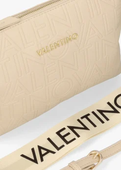 Online VALENTINO BAGS Pansy Logo Top Zip Ecru Cross-Body Bag