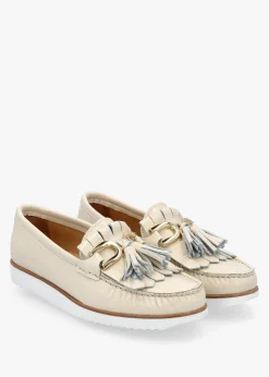 Best DANIEL Passy Cream Patent Leather Tassel Loafers
