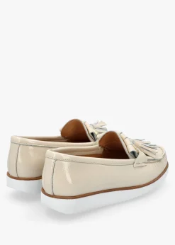 Best DANIEL Passy Cream Patent Leather Tassel Loafers