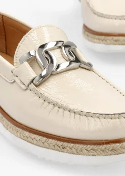 Hot DANIEL Peonie Beige Patent Leather Loafers