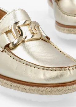 Online DANIEL Peonie Gold Leather Loafers