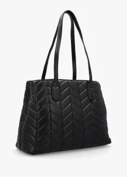 Discount VALENTINO BAGS Petal Quilted Chevron Nero Shopper Bag