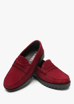 Outlet DANIEL Petunia Burgundy Suede Loafers