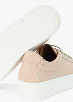Hot DANIEL Piccadilly Circus Blush Leather Flatform Trainers