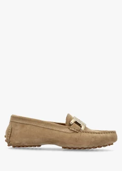 Clearance DANIEL Privey Beige Suede Moccasin Loafers