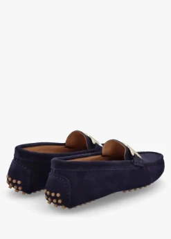 New DANIEL Privey Navy Suede Moccasin Loafers