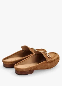 Discount DANIEL Pule Tan Suede Backless Mule Loafers