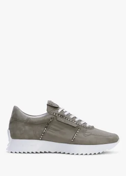 Hot KENNEL & SCHMENGER Pull Diamante Taupe Suede Trainers