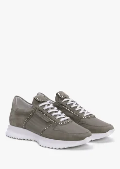 Hot KENNEL & SCHMENGER Pull Diamante Taupe Suede Trainers