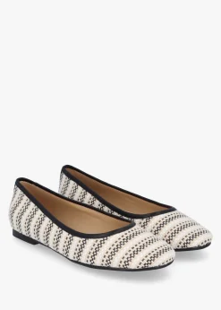 Best DANIEL Sally Beige Textile Woven Ballet Pumps