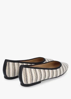 Best DANIEL Sally Beige Textile Woven Ballet Pumps