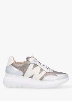 Best WONDERS Samira Pewter Multi Leather Trainers