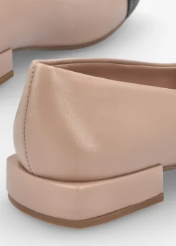 Sale DANIEL Saria Nude Leather Toe Cap Pumps