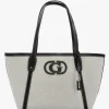 Sale GUESS Sebina Natural Black Tote Bag
