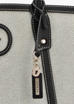 Sale GUESS Sebina Natural Black Tote Bag