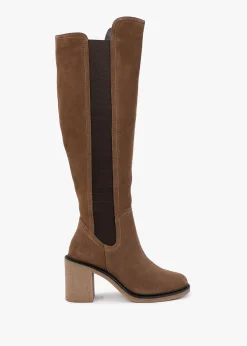 Fashion DANIEL Seety Tan Suede Knee Boots